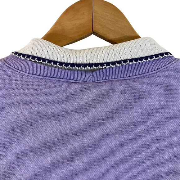 Haband Hummingbird Floral Glitter Sweater Light Purple Collared Pink Blue Knit - Picture 8 of 12